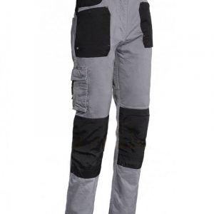 PANTALONE STRETCH BICOLORE BLU E GRIGIO